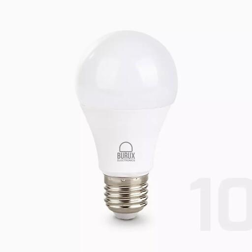 لامپ حبابی 10 وات بروکس ( کیفیت عالی) رنگ مهتابی